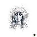 virgin mary tattoo design idea