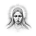 virgin mary tattoo design idea