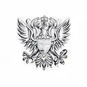 polish eagle. tattoo design idea