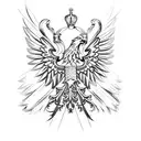 polish eagle. tattoo design idea