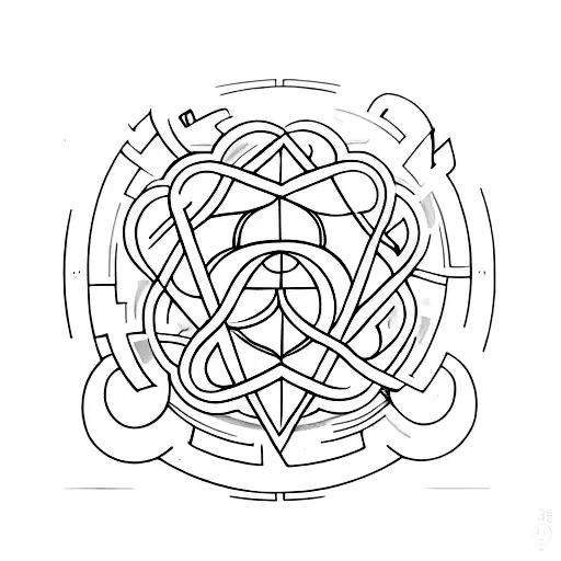 4 stoic virtues symbols tattoo design idea