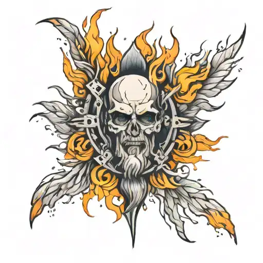 fourth man in the fire christian tattoo design idea