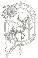 pocket watch turkey feather white tail deer outdoor scene golden trumpet train on railroad tracks geese flying poker  tattoo design idea
