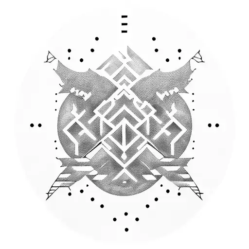 power button glitch tattoo design idea