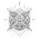 power button glitch tattoo design idea