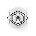 power button glitch tattoo design idea