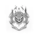 power button glitch tattoo design idea