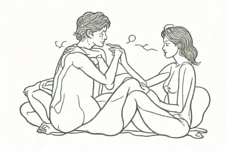 the lovers the dreamers and me  tattoo design idea