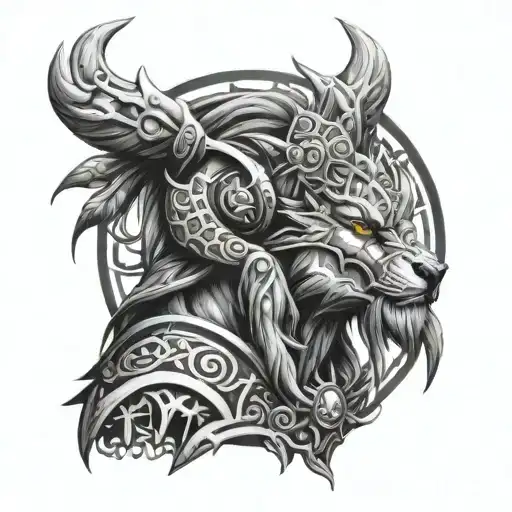 world of Warcraft Druid  tattoo design idea