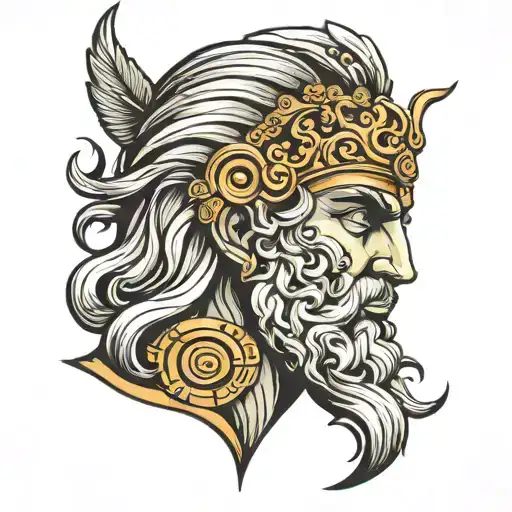 Greek god hera warrior face tattoo tattoo design idea