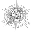 sun cross  tattoo design idea