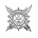 sun cross  tattoo design idea