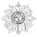 sun cross  tattoo design idea