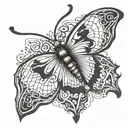 demonic butterfly tattoo design idea