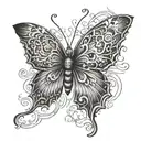 demonic butterfly tattoo design idea