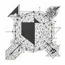 A tattoo design featuring intricate geometric patterns inspired by mathematical equations and formulas tattoo design idea