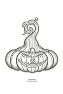 Pumpkin tattoo design idea