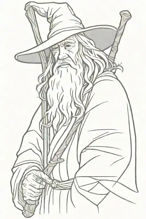 Gandalf tattoo design idea