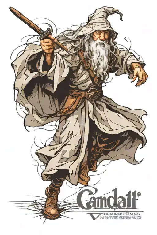 Gandalf tattoo design idea