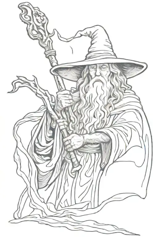 Gandalf tattoo design idea