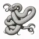 walka hercules vs snake tattoo design idea