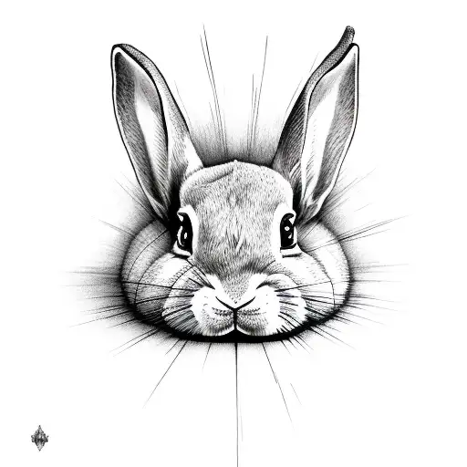 the creation of adam, rabbits tattoo design idea