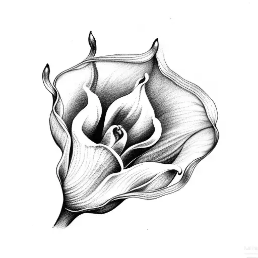 calla Lilly and water lilly tattoo design idea