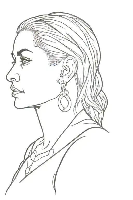 Rhea Ripley depicted tattoo design idea