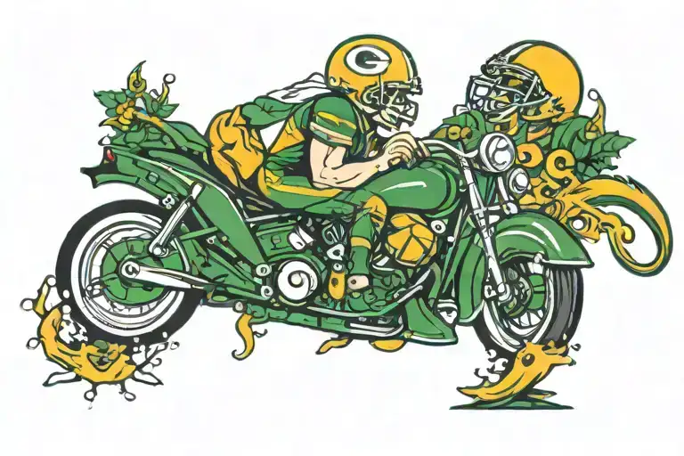 Green Bay packers logo tattoo design idea