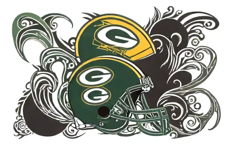 Green Bay packers logo tattoo design idea