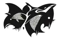 killer whale tattoo design idea