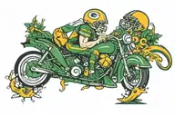 Green Bay packers logo tattoo design idea