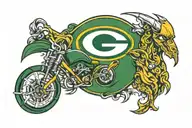 Green Bay packers logo tattoo design idea