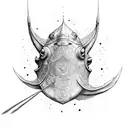 Stingray with boat tattoo design idea
