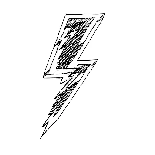 Minimalist “Lightning Bolt” Tattoo Idea - BlackInk AI
