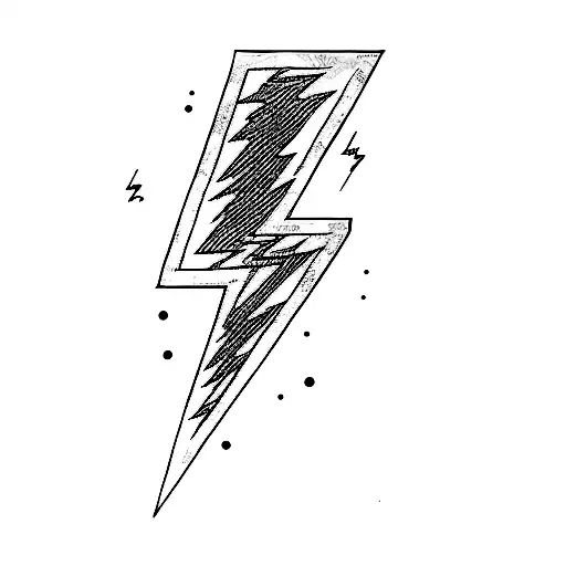 Minimalist “Lightning Bolt” Tattoo Idea - BlackInk AI