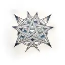 musical pentagram tattoo design idea