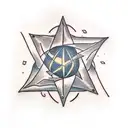 musical pentagram tattoo design idea