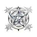 musical pentagram tattoo design idea