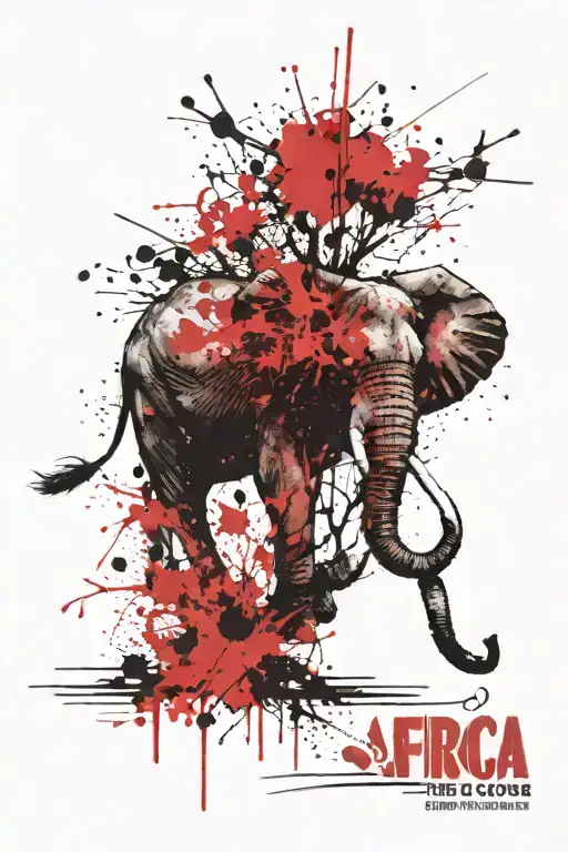 Africa, Elephant  tattoo design idea