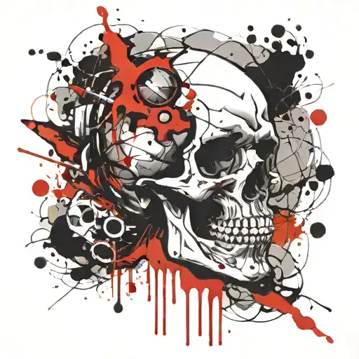 Skull tattoo design idea