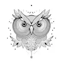 owl eyes tattoo design idea