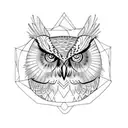 owl eyes tattoo design idea