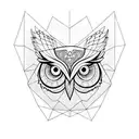 owl eyes tattoo design idea
