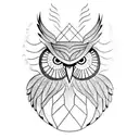 owl eyes tattoo design idea