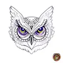 owl eyes tattoo design idea
