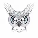 owl eyes tattoo design idea