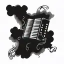 accordion tattoo design idea