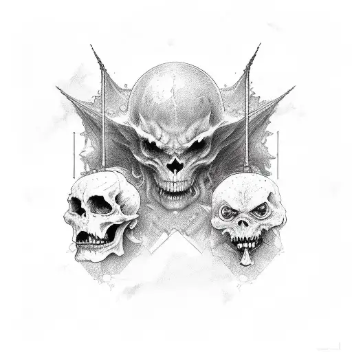 the wrong side of Heaven and the righteous side of hell   tattoo design idea