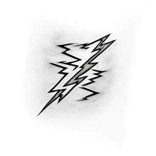 Realism "Lightning Bolt" Tattoo Idea BlackInk AI